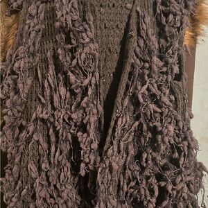 Umgee Textured Knit Sweater - Dark Brown